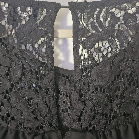ELOQUII Black Lace Dress Plus Sz 22 Cocktail Whimsygoth Dark Romantic Holiday - Picture 4 of 8